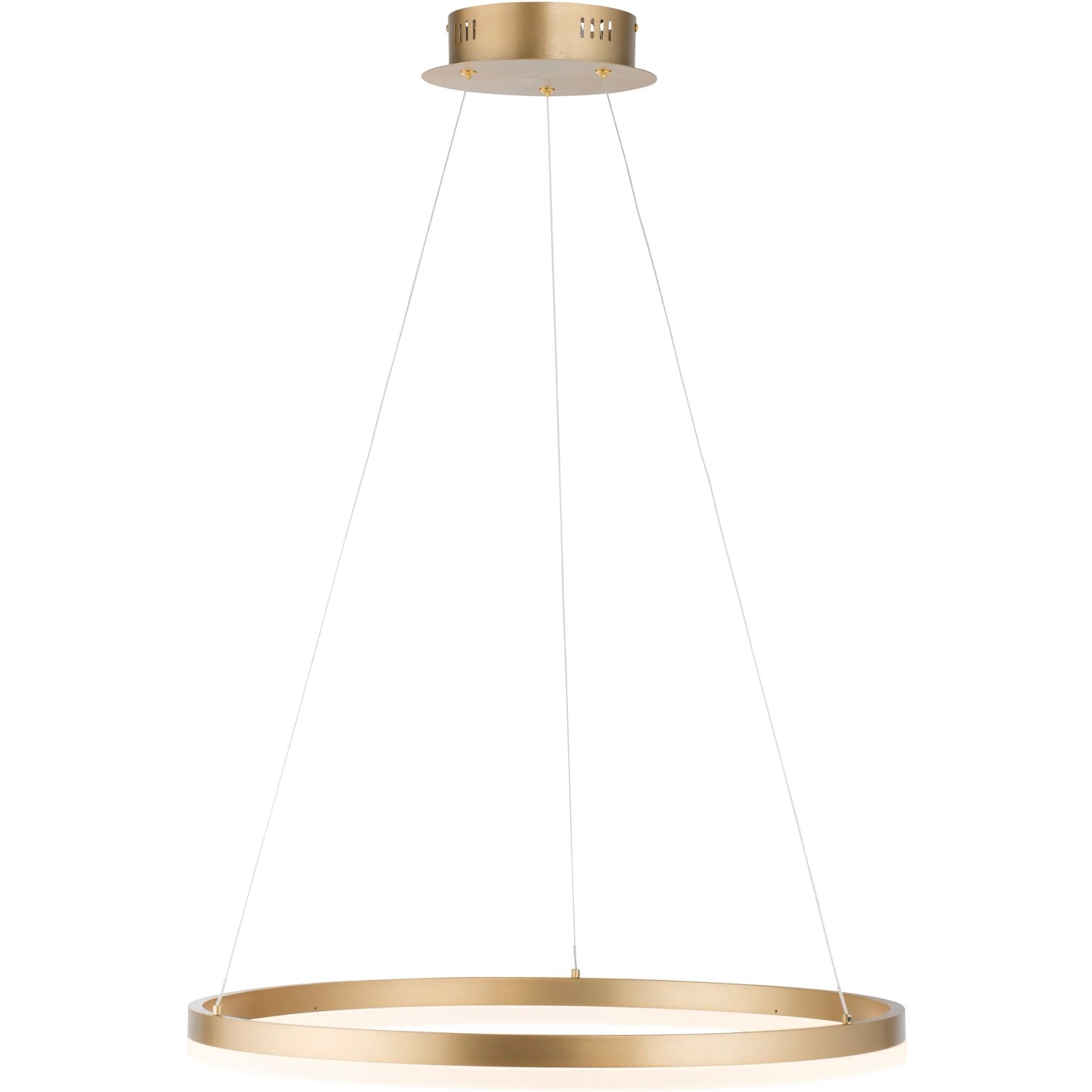 Moderne LED-Pendelleuchte Titus, 40 cm, Messing matt, dimmbar.