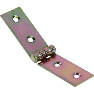 Gelb verzinktes, schmales Tischband 100x20 mm für bewegliche Verbindungen.