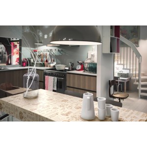 d-c-fix Tischdecke Ristretto Creme, runde Tischdecke mit Kaffeemuster, Ø 150 cm.