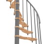 Minka Spindeltreppe Suono Smart, Buche grau, platzsparende Innentreppe.