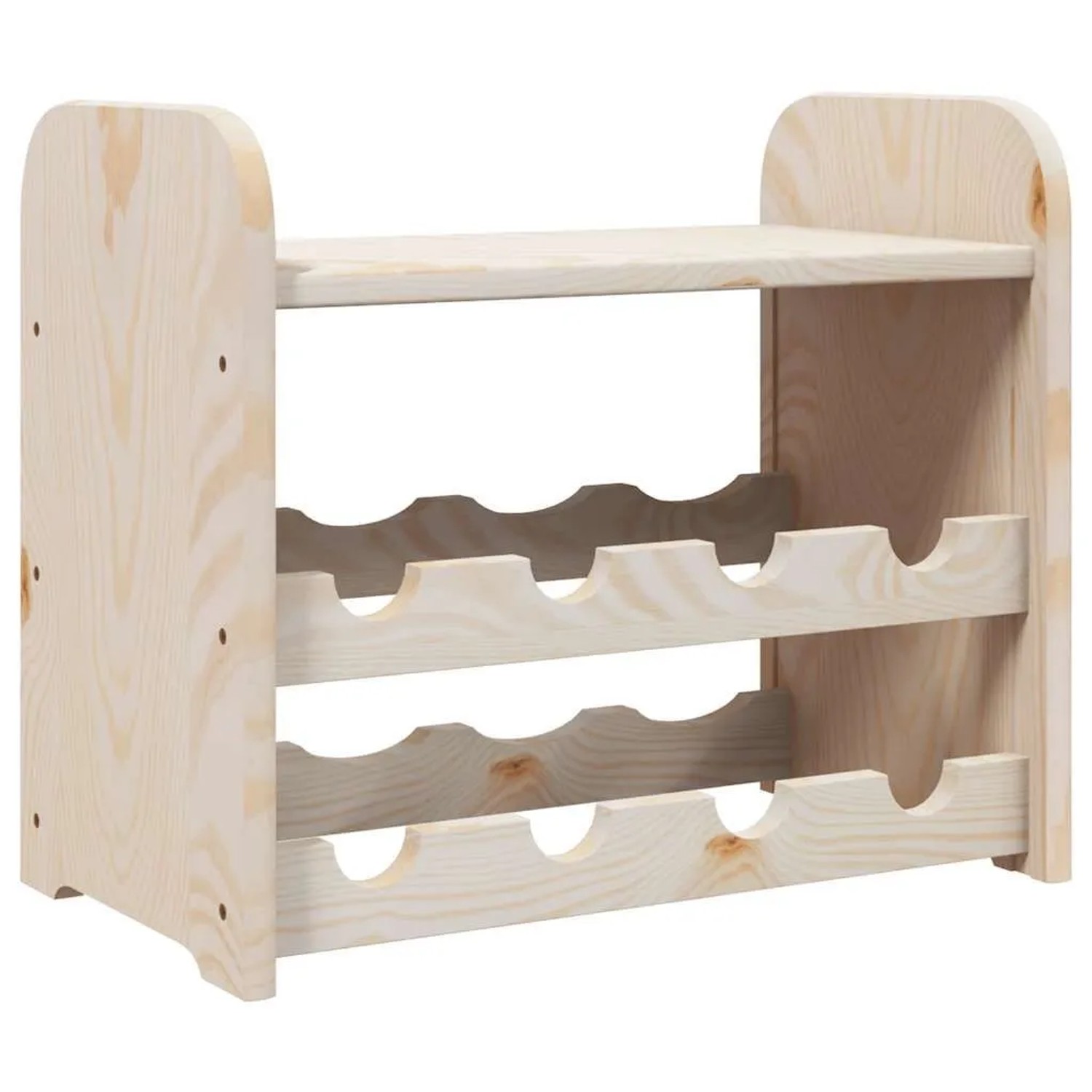 vidaXL Weinregal mit Oberplatte 43x25x37 cm Massivholz Kiefer 4007556