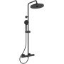 Ideal Standard Brausegarnitur A7212XG Ceratherm T25+ in Schwarz Matt mit Kopf- und Handbrause.