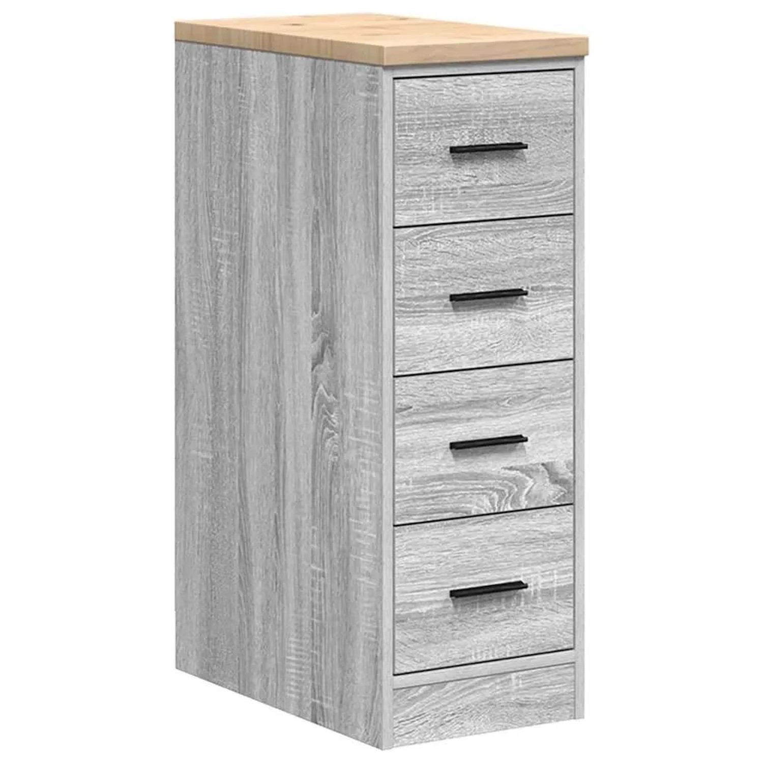 vidaXL Garagen-Aufbewahrungsschrank Grau Sonoma Massivholz Kiefer 860585