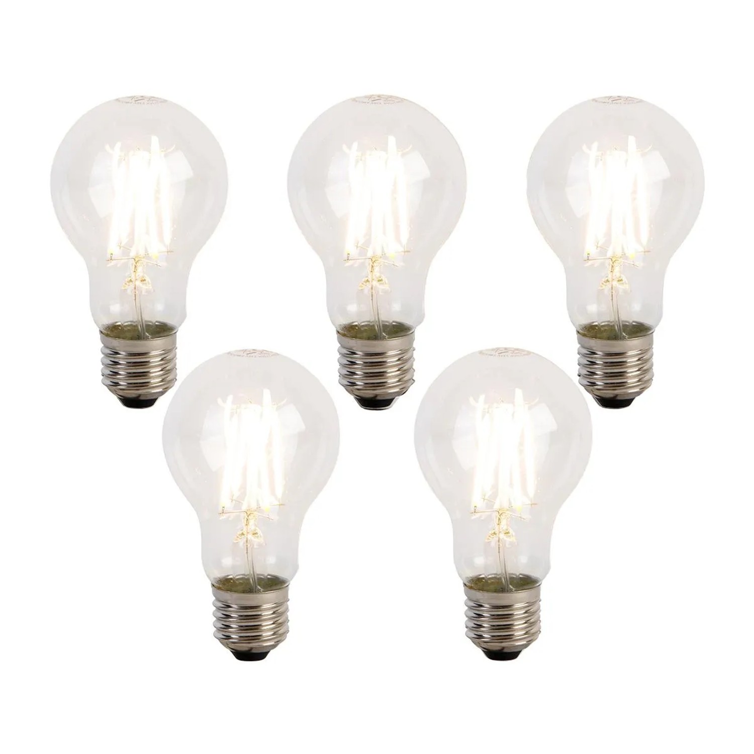LUEDD 5er Set E27 3 Stufen Dimmbare LED Glühbirnen A60 5W 700,m 2700K