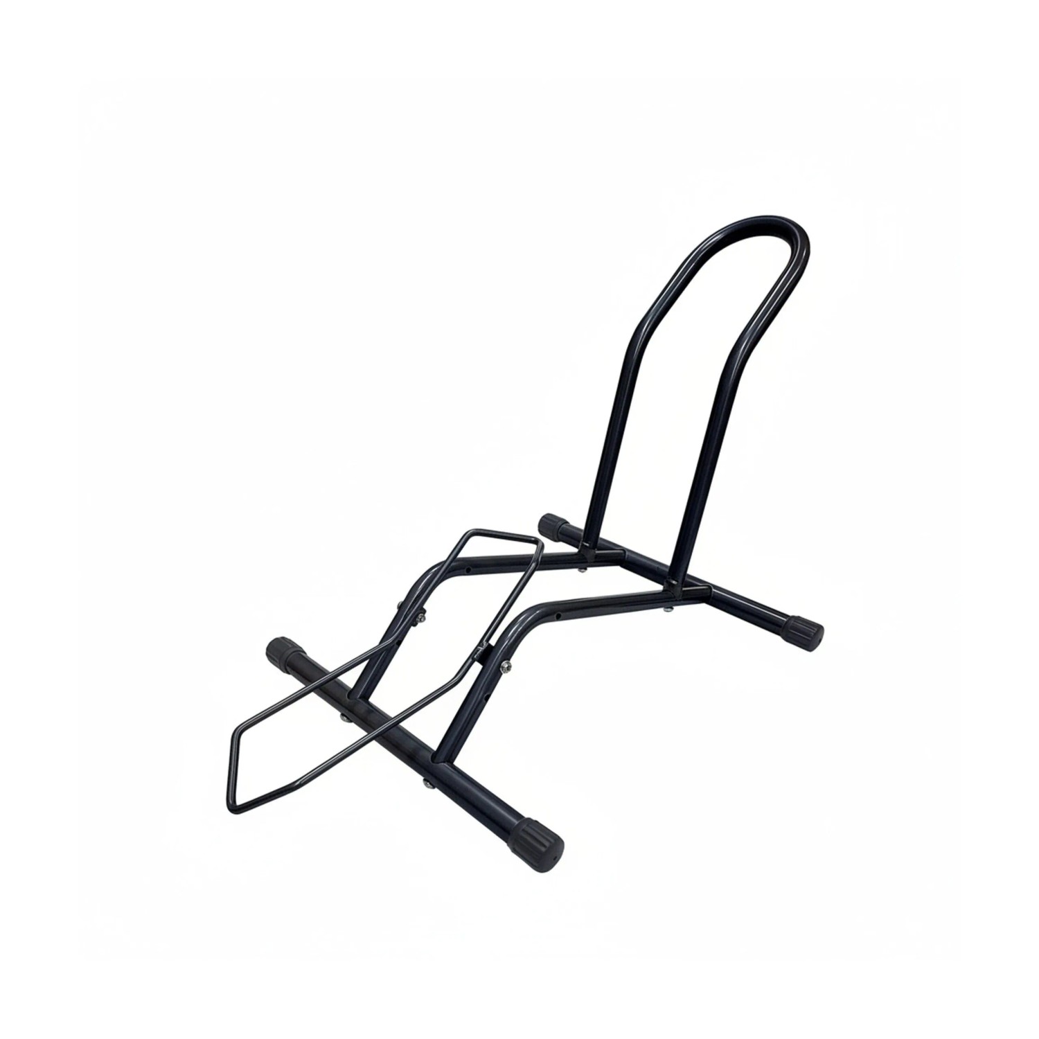 Relaxdays Fahrradständer Stahl Schwarz Freistehend Rutschfest für 16 bis 29 Zoll 38 cm x 41 cm x 59 cm