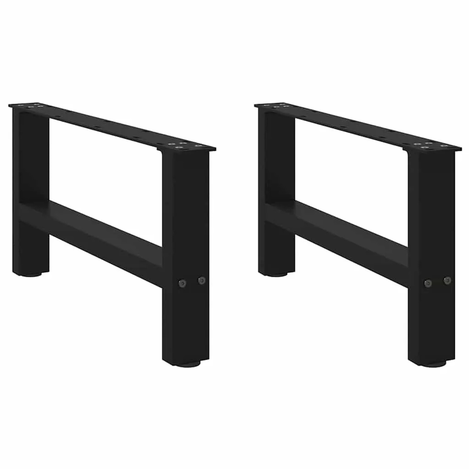 vidaXL Couchtischbeine Schwarz 2 Stk 70x30-31 cm Stahl 4013268 günstig online kaufen