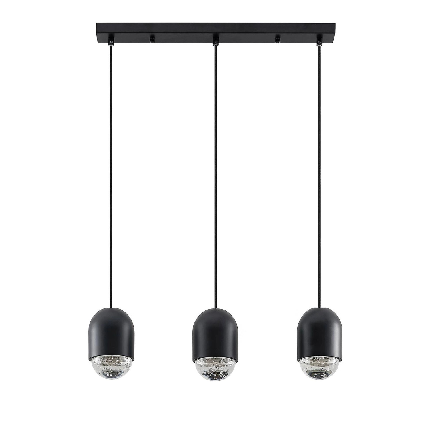 Lucande Pendelleuchte Amielle 9920030 Modern in Schwarz aus Metall 3-flammi günstig online kaufen