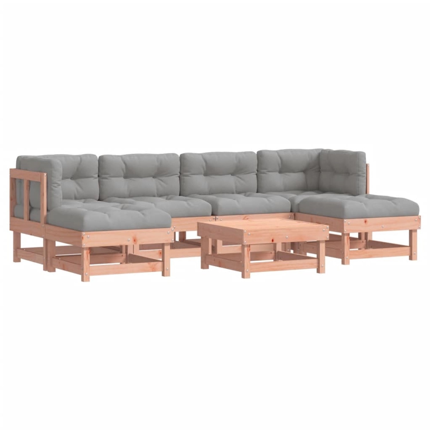 vidaXL 7-Tlg Garten-Lounge-Set mit Kissen Massivholz Douglasie 3185925 günstig online kaufen