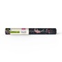 Gerollte Joules Vliestapete Fields Edge Floral French Navy Blau mit Blumen-, Bienen- und Vogelmuster.