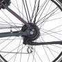 Detailaufnahme Hinterradmotor Fischer E-Bike Trekking ETD 1806 mit 24-Gang Shimano Schaltung.