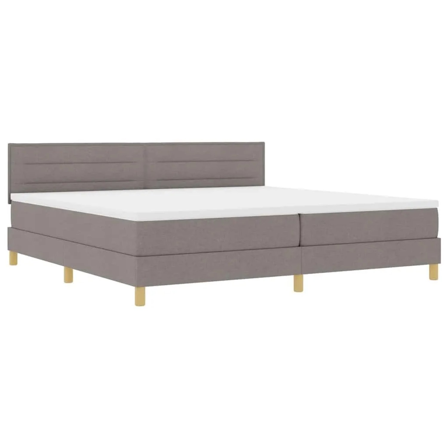 Thumbnail - vidaXL LED Boxspringbett mit Matratze mit LED Taupe 200 x 200 cm Stoff 3342391