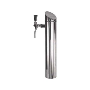 Ich-Zapfe Schanksäule Tower Matt Gebürstet 2- 114 mm Durchmesser Metall Silber
