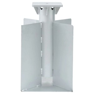 vidaXL Bodenhülse für Sonnenschirm Silbern 27,5x27,5x45 cm Stahl 4003368