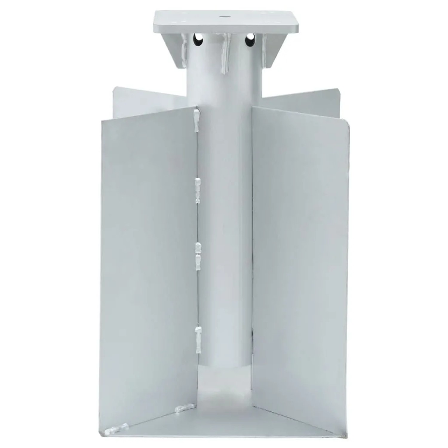 vidaXL Bodenhülse für Sonnenschirm Silbern 27,5x27,5x45 cm Stahl 4003368_2