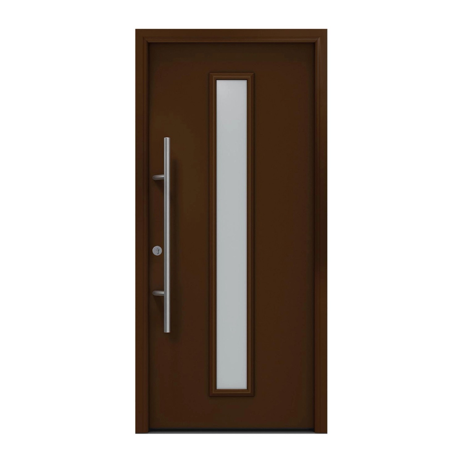 EcoStar Haustür Isopro Secur IPS 020S Terrabraun 110 cm x 210 cm DIN L günstig online kaufen