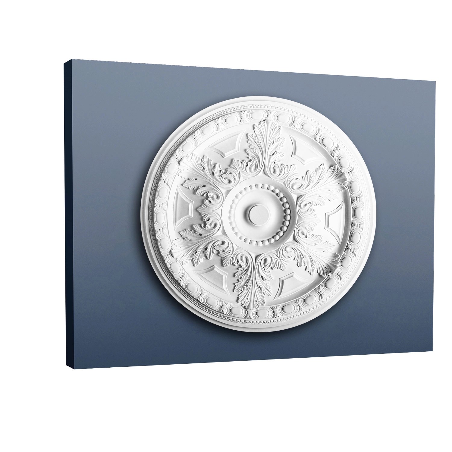 ORAC DECOR R23 LUXXUS DeckenroSette Stuck-RoSette Dekor Akanthus-Blätter 71 cm x 4,4 cm Weiß