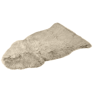 Beige KARAT Schaffell Audrey aus Lammfell, vielseitig einsetzbar als Teppich oder Deko.