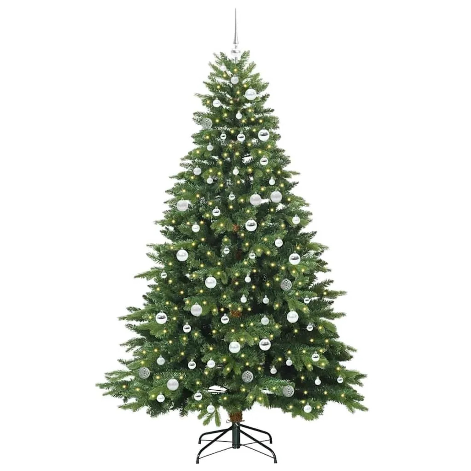 vidaXL Künstlicher Weihnachtsbaum mit 300 LEDs Grün 210 cm PE und PVC 3397567