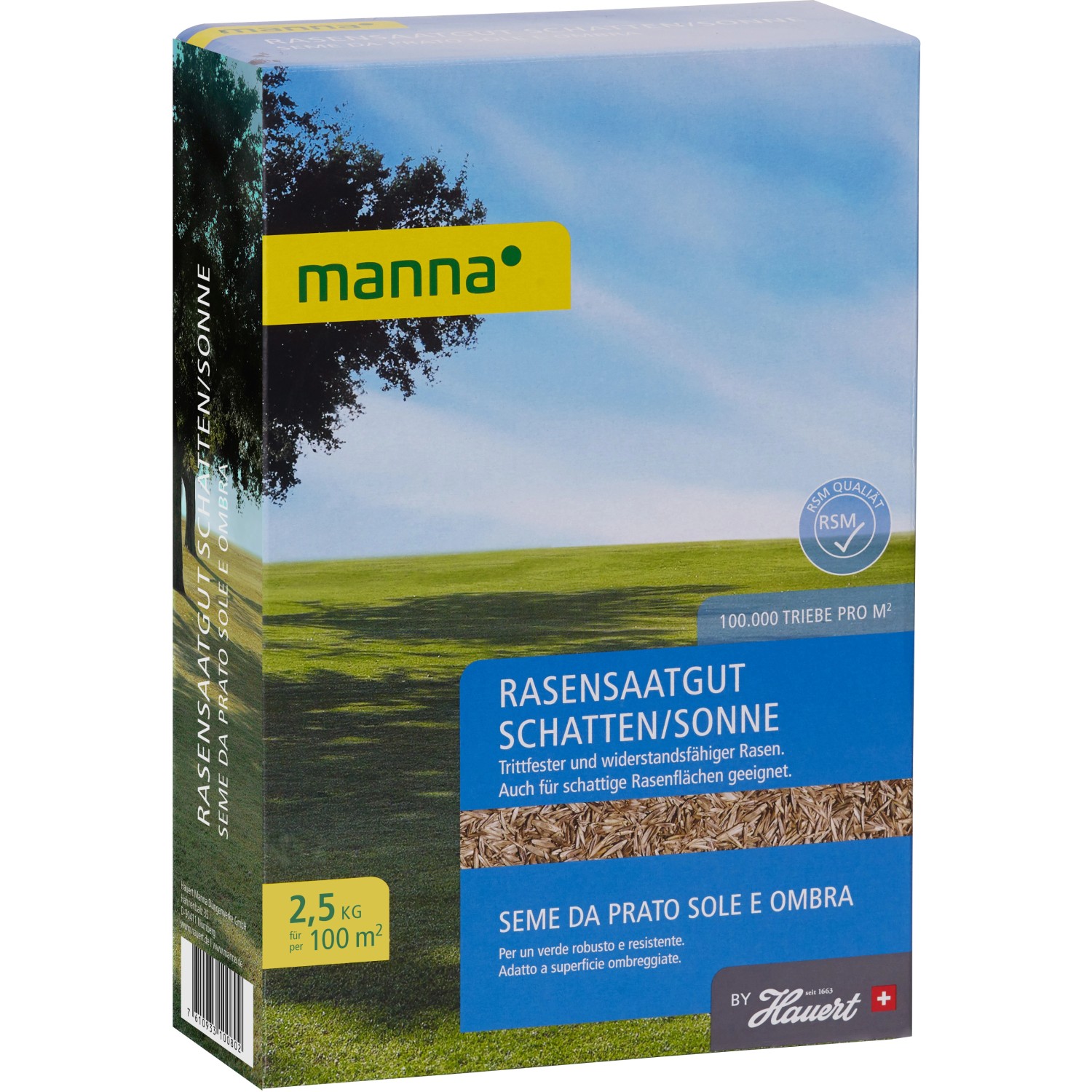 Manna Saat Sonnen- und Schattenrasen 2,5 kg