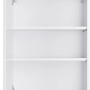Optifit Arvid986 Küchen-Hängeschrank, 50cm, weiß, mit zwei Einlegeböden und offener Tür.