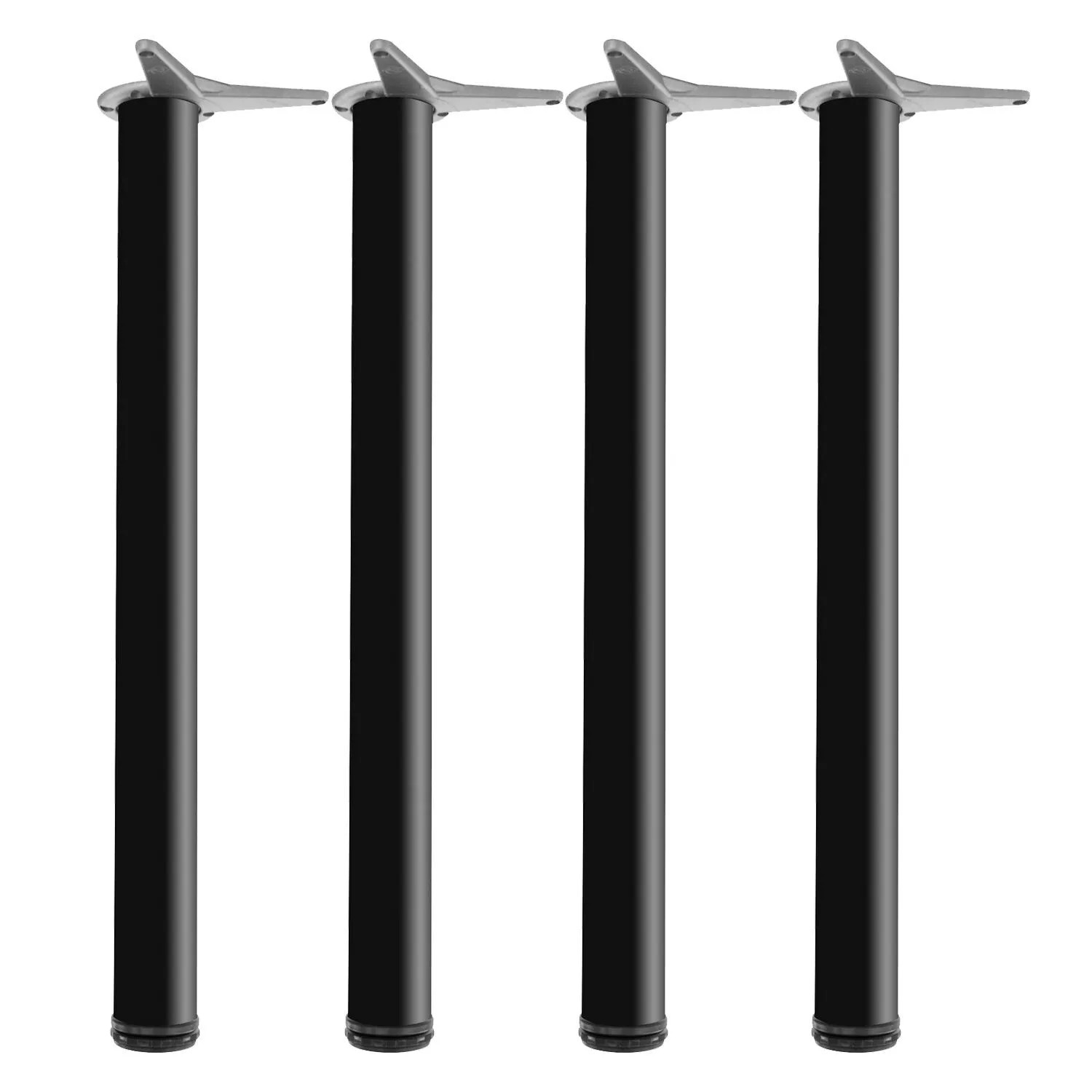 vasalat Set Camar Tischbeine Höhenverstellbar Ø 60 mm Stahl Schwarz 690-720 mm 4 Stück