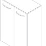 Fackelmann Bad-Hängeschrank Milano Asteiche, 61 cm breit. Badezimmerschrank mit zwei Türen und Griffen.