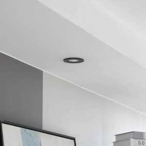 Arcchio LED Hochvolt Einbaustrahler Jyra 10017675 Modern in Schwarz aus Aluminium 1-flammig Wohnzimmerleuchte