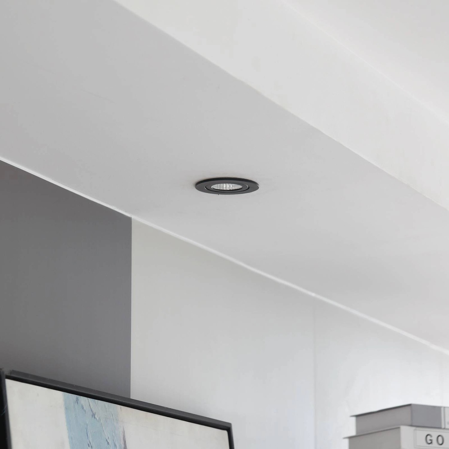 Arcchio LED Hochvolt Einbaustrahler Jyra 10017675 Modern in Schwarz aus Aluminium 1-flammig Wohnzimmerleuchte_3