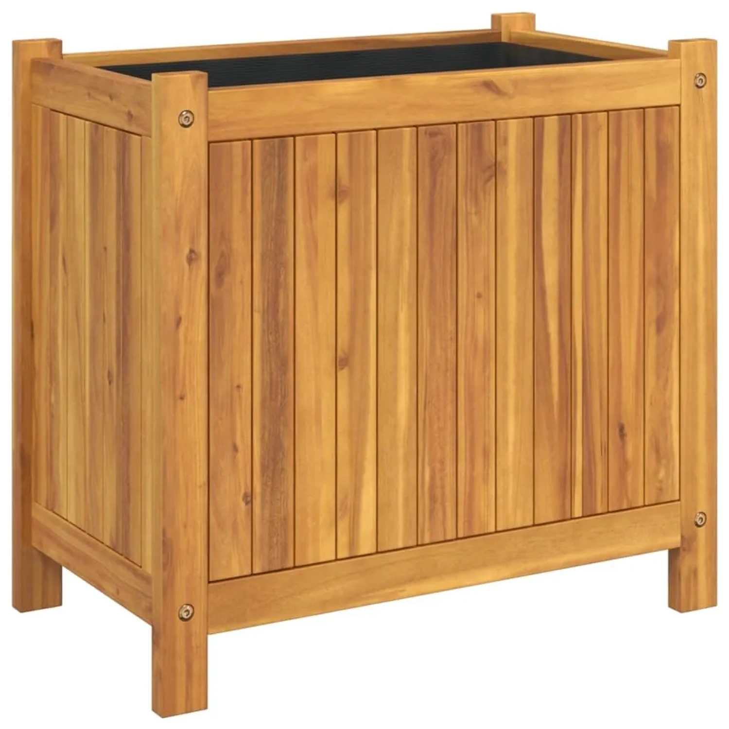 vidaXL Pflanzkübel mit Einlage 54x31x50 cm Massivholz Akazie 366431