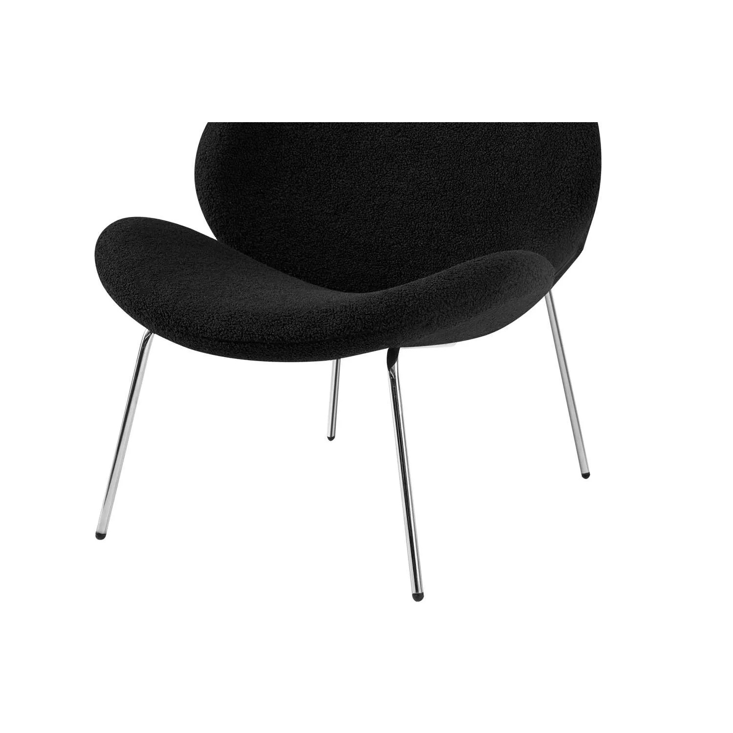 MeGusta Moderner Stuhl Lounge-Stuhl 2er-Set Schwarz Polsterstuhl 
