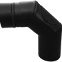 Firefix 90° Bogen mit Tür für Pelletofenrohr, schwarz, 80 mm Durchmesser.