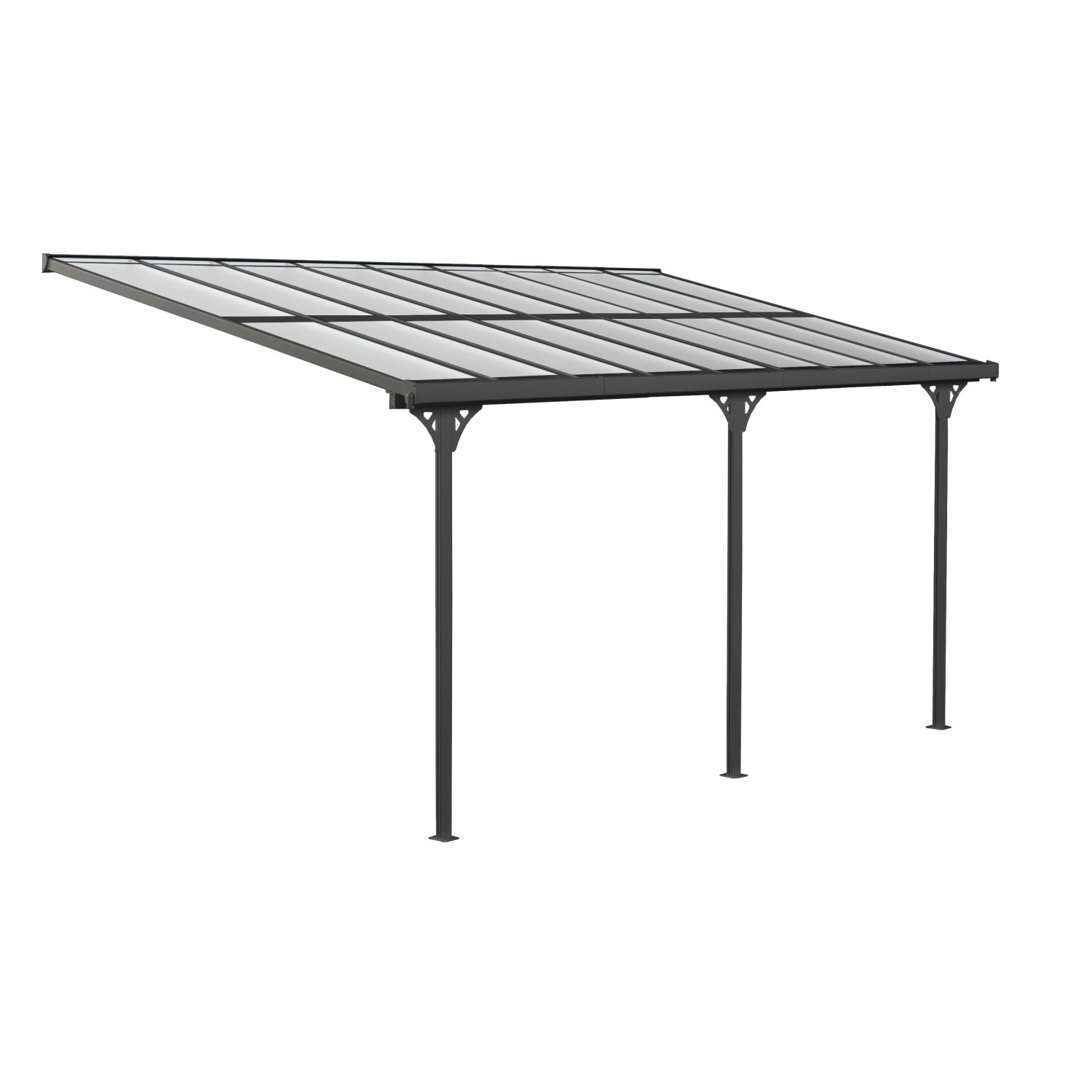 Westmann Terrassendach Aluminium B x T: 556 cm x 300 cm Schwarz