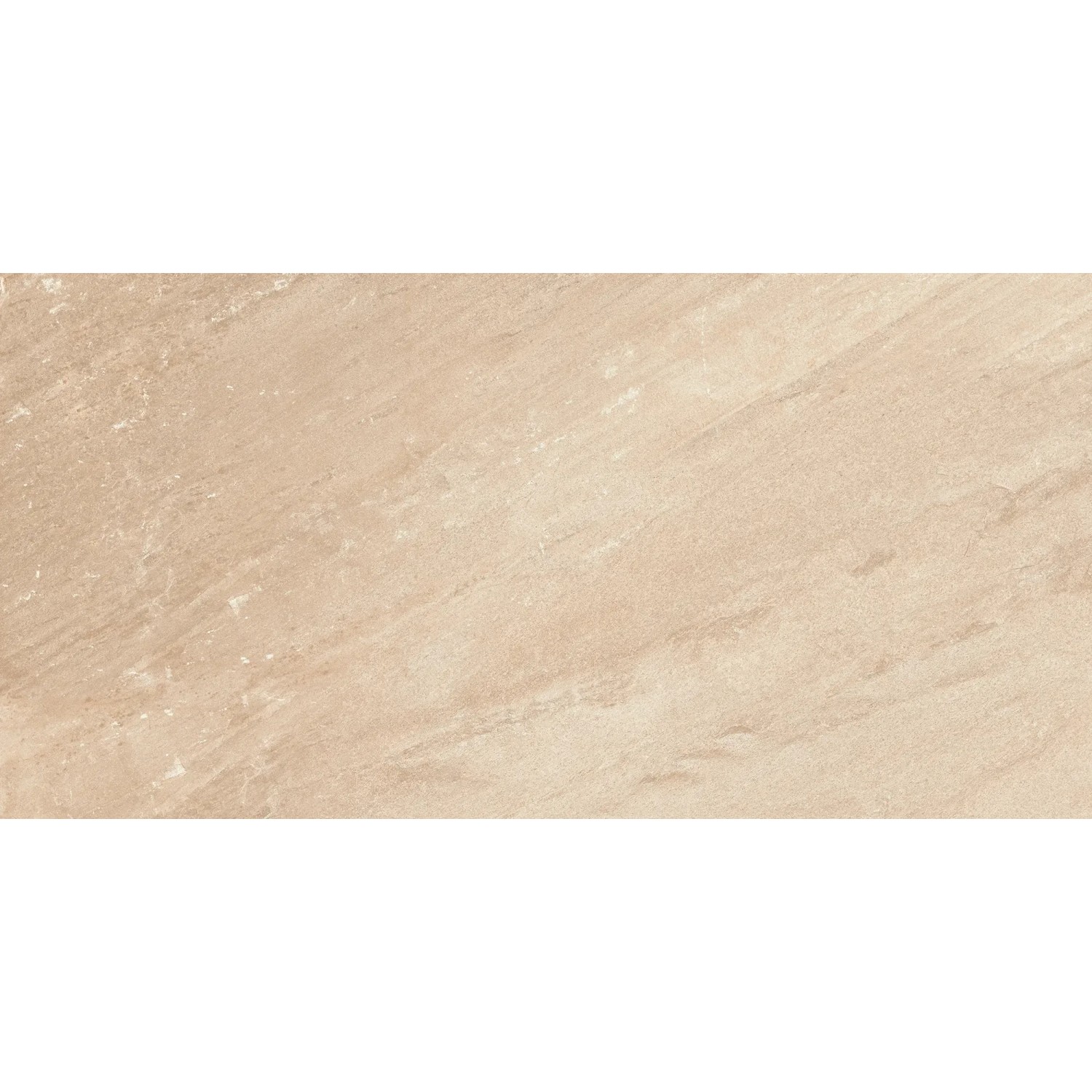 Beige Feinsteinzeug Bodenfliese Olympus, 59,7x119,7 cm, matte Steinoptik für Innen- und Außenbereich.