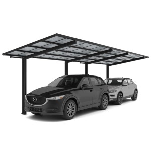 Ximax Alu Doppelcarport Linea Tandem Typ 60 Schwarz 273 x 983 cm Sonderfertigung