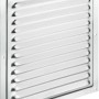Aluminium Lüftungsgitter 250x250 mm, Abdeckgitter mit Fliegengitter.