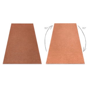 RugsX Softy Teppich, rechteckig, Terracotta, 80x150cm. Weiche Polypropylen-Oberfläche, gleichmäßige Optik.