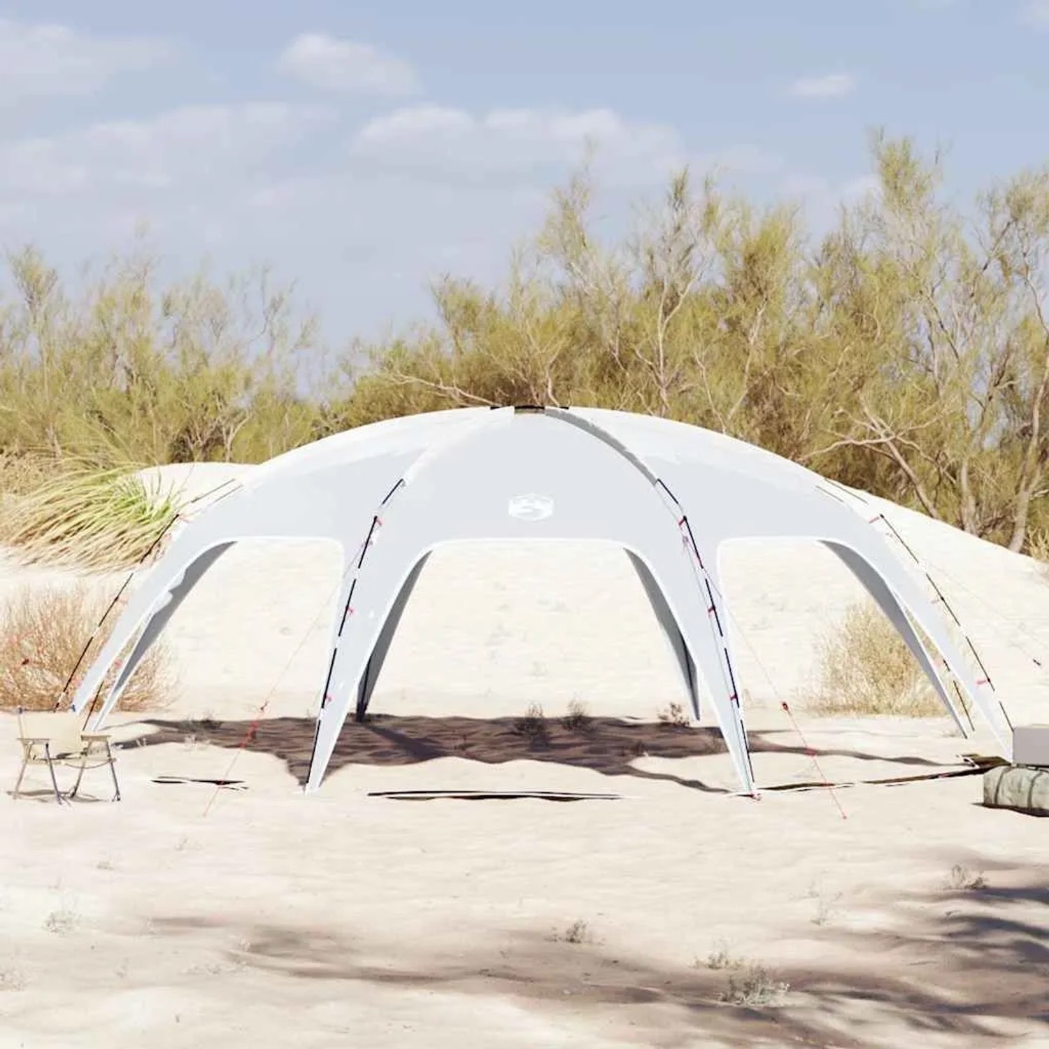 Graues, wasserdichtes vidaXL Partyzelt im Freien. Geräumiger Pavillon für Schutz bei Feiern oder Camping.