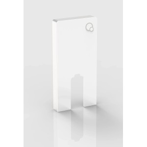 Glasdeals Sanitärmodul für Stand-WC, Weißglas, inkl. Betätigungsplatte. Modern und einfach zu montieren.