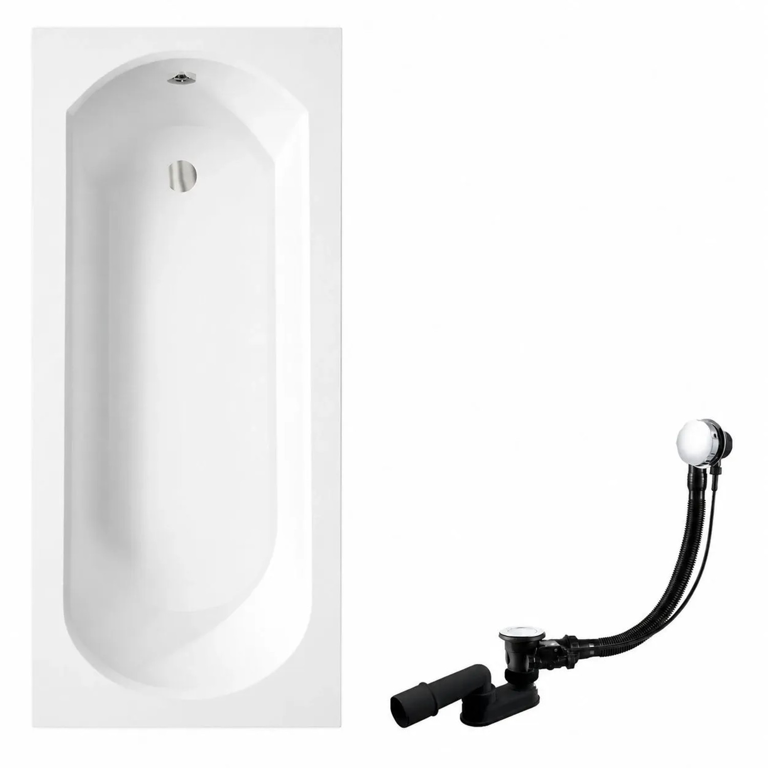 KOLMAN Badewanne Rechteck 150 x 75 Cm Inkl. Ablauf Und Füße