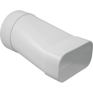 Weißes Marley Übergangsstück (rund/eckig) für Flachkanalsystem, System 125.