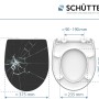 Schütte WC-Sitz Broken Glass Duroplast mit Absenkautomatik und Schnellverschluss, Maße