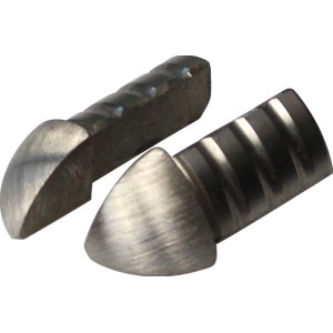 2er Set Außenecken für Viertelkreis-Abschlussprofil, Edelstahl poliert, 12 mm.