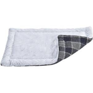 Grau-karierte Heim Haustierdecke Schottland, Größe M, für Hunde und Katzen.