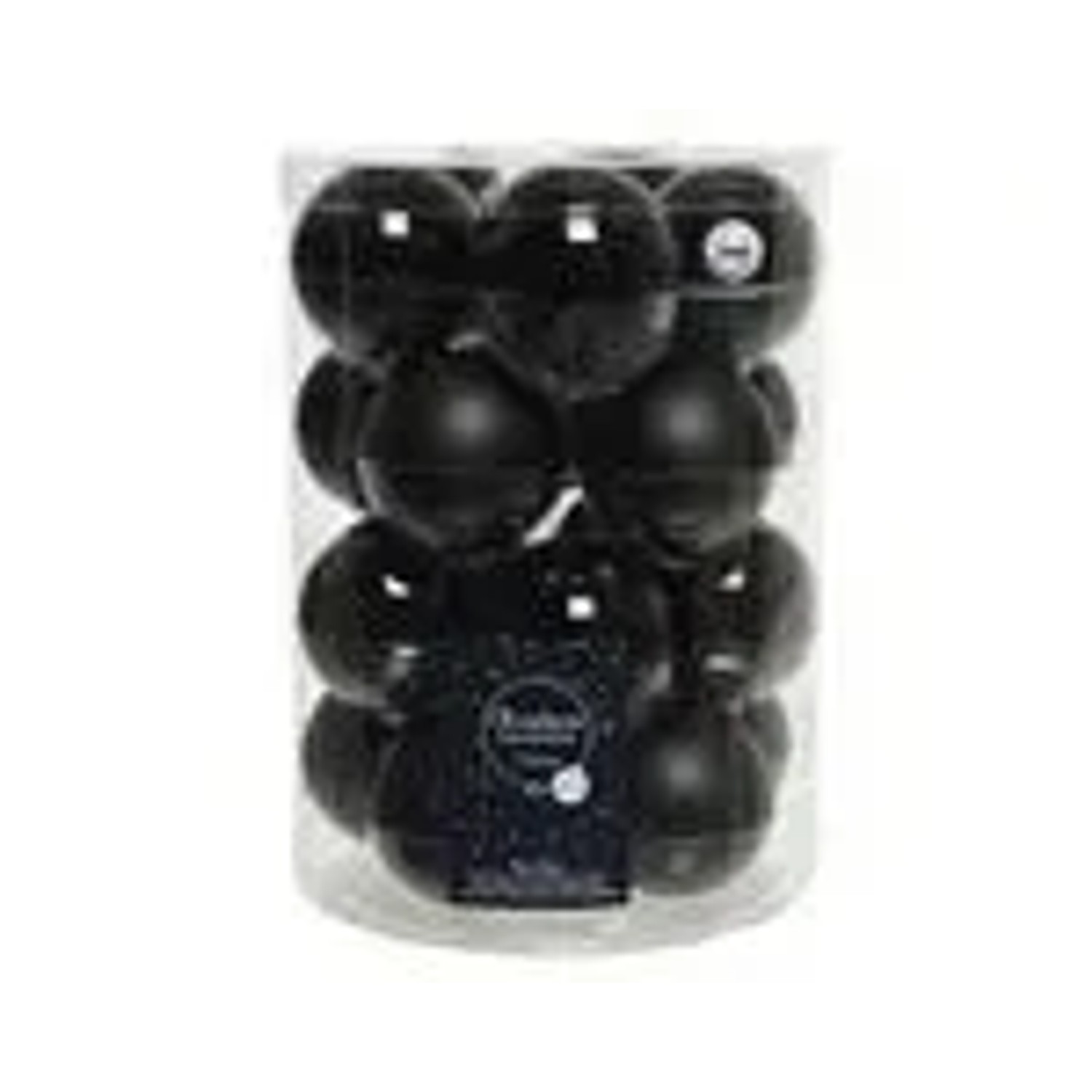 Kaemingk Weihnachtsbaumkugeln Glas  6 cm 20 Stueck Schwarz Glaenzend Matt