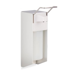 Relaxdays Eurospender Kunststoff Weiß Silber Hygienisch 500 ml