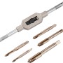 LUX Gewindebohrer-Set Comfort M4-M10, 6-teilig mit Windeisen, für Innengewinde.