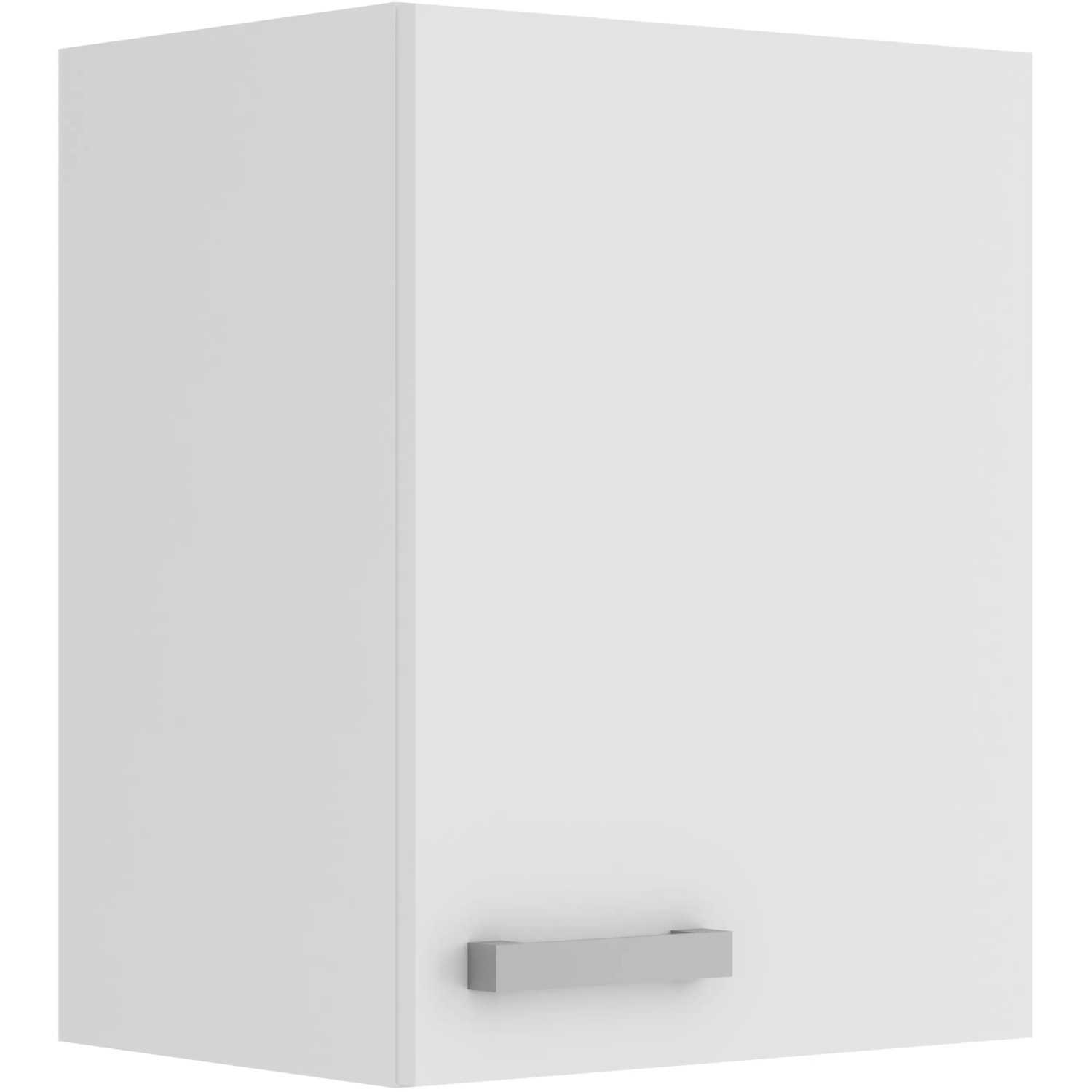 OPTIFIT Oslo214 Küchen-Hängeschrank, 45 cm, Feinstruktur Weiß, mit Alu-Optik Griff.