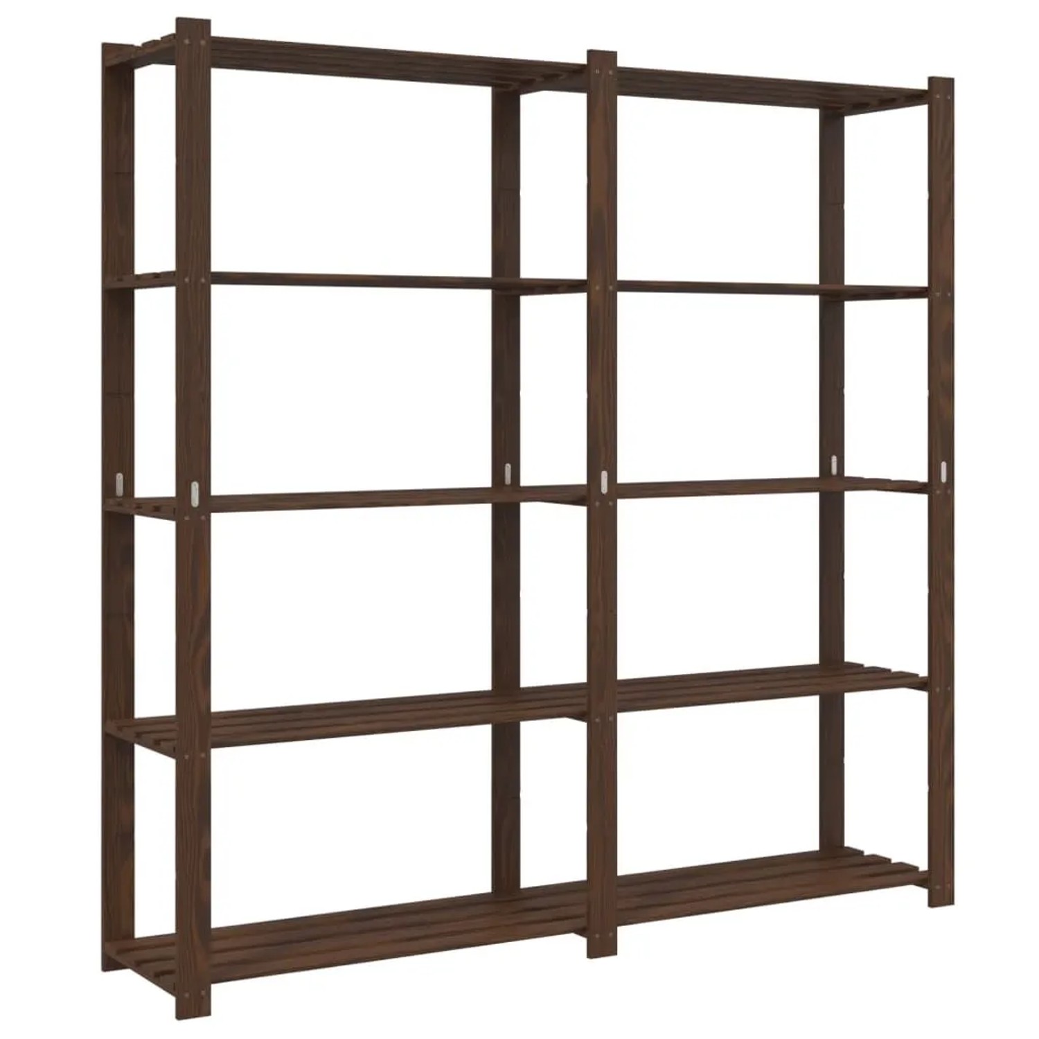 vidaXL Lagerregal mit 5 Böden Braun 170x38x170 cm Massivholz Kiefer 373395