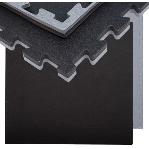 eyepower Bodenschutzmatten, 4er Set, 90x90 cm, schwarz/grau, ideal für Werkstatt, Garage oder Gartenhaus.