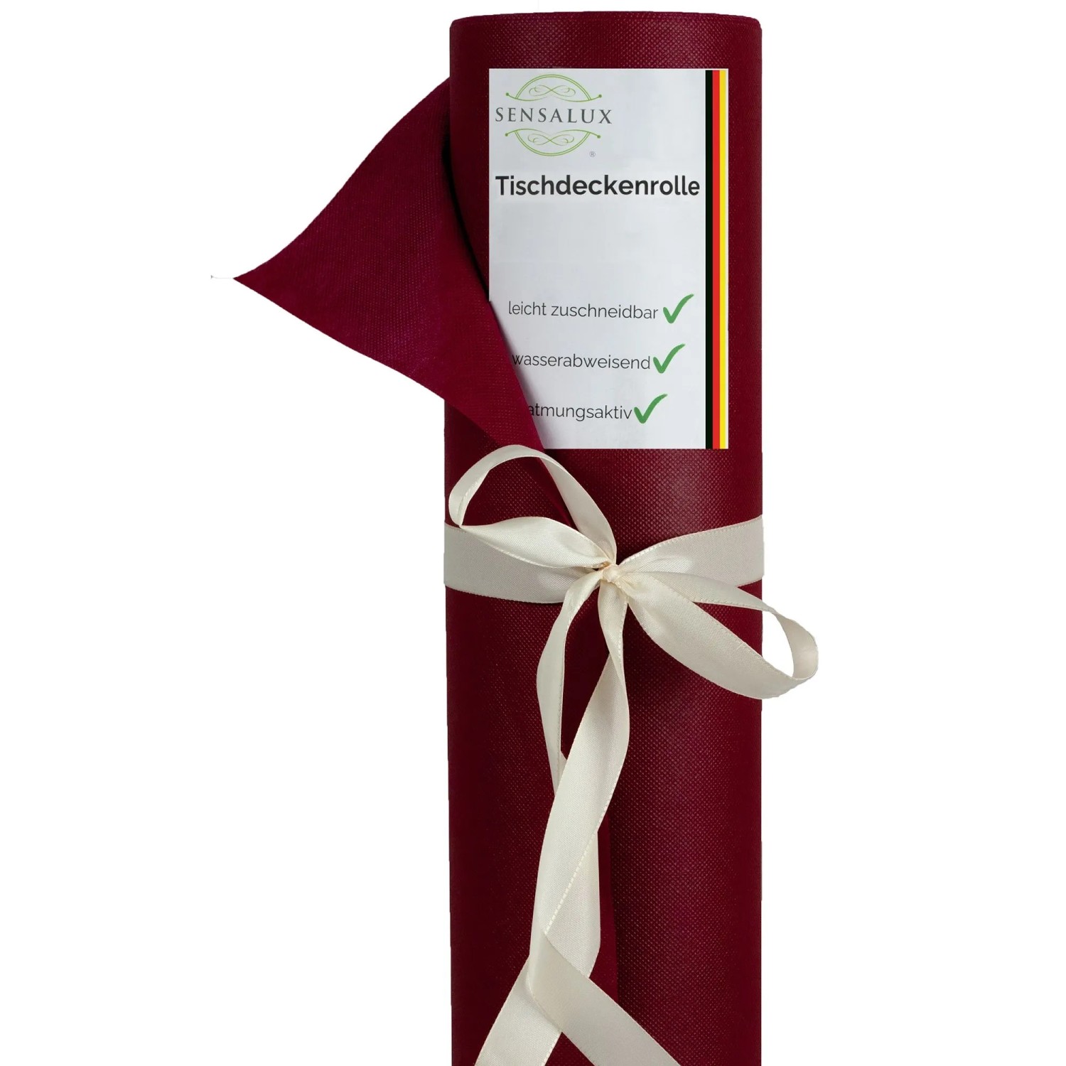 Sensalux Vlies-Tischdeckenrolle 1,5 m x 25 m Bordeaux
